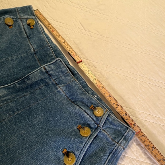 TALBOTS Sailor Jeans Women's 12 Wide Leg Stretch High Rise Nautical Mystic Blue - Picture 11 of 11